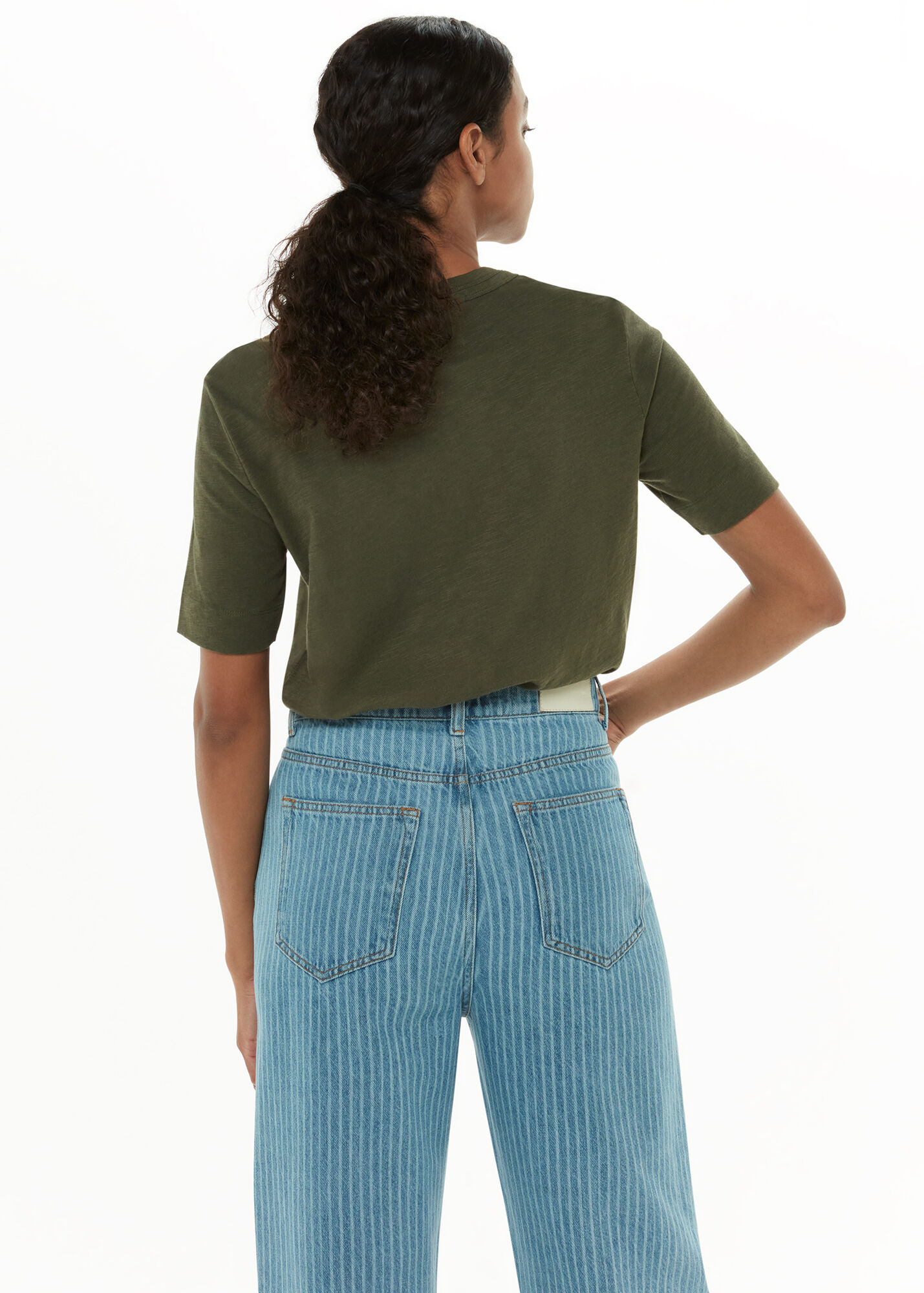 Khaki Rosa Double Trim TShirt WHISTLES