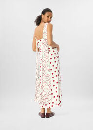 Jacquard Spot Scarf Back Dress