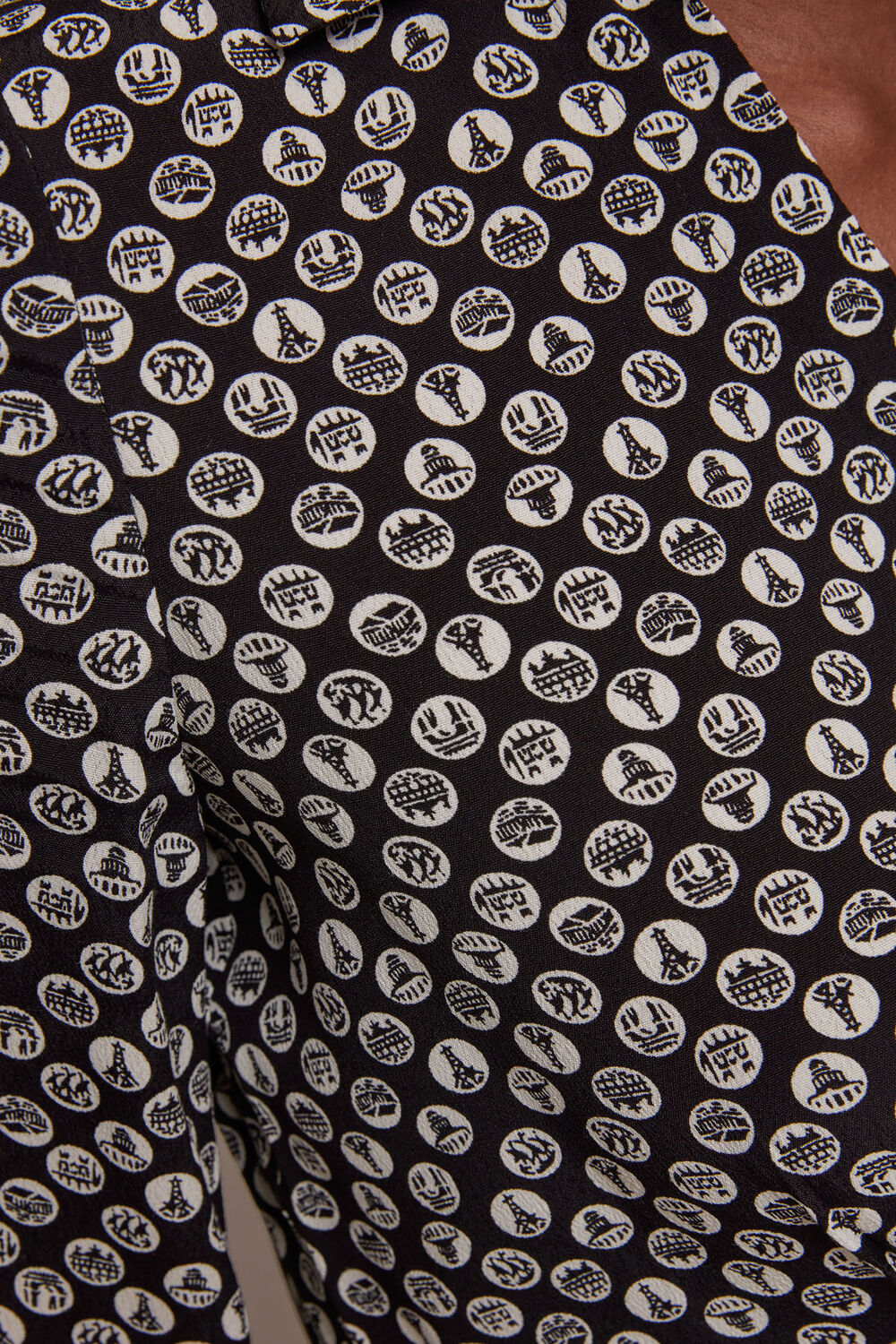 Landmark Print Midi Dress