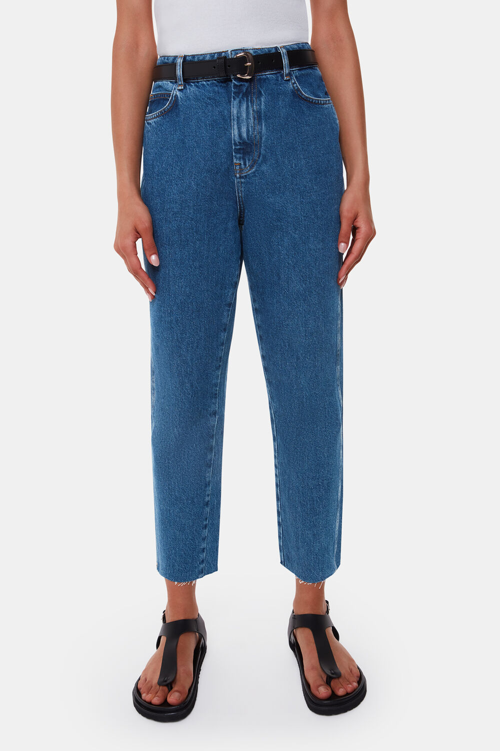 Denim Authentic Slim Frayed Jean