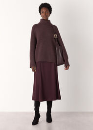 Midi Satin Bias Skirt