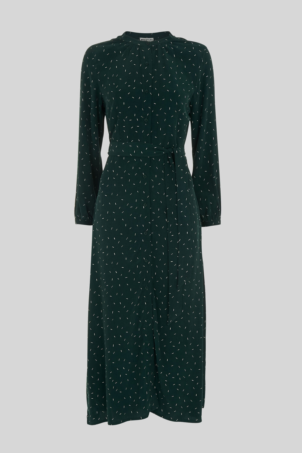 Sprinkle Print Shirt Dress Green/Multi