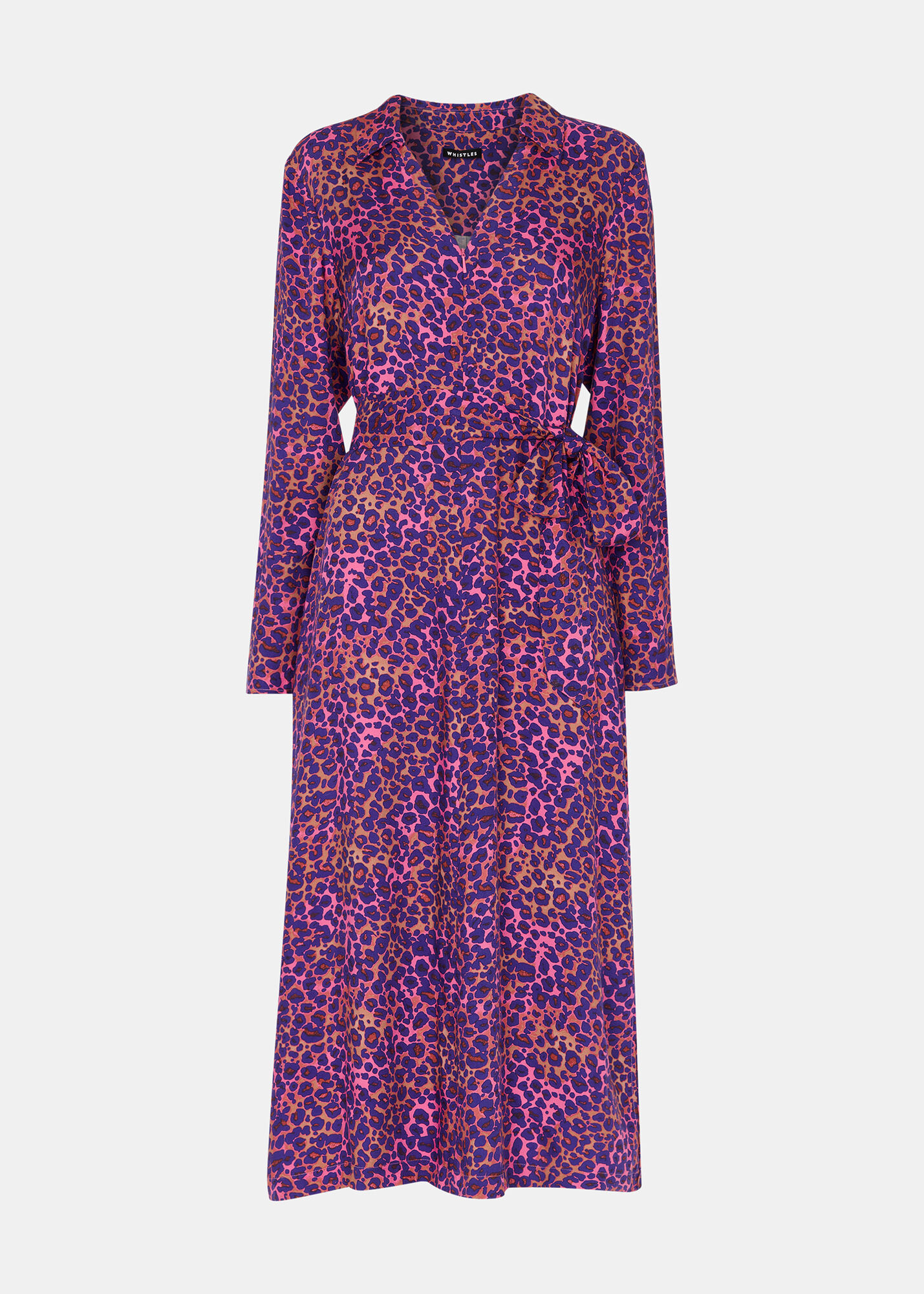 Ghost pink deals leopard dress