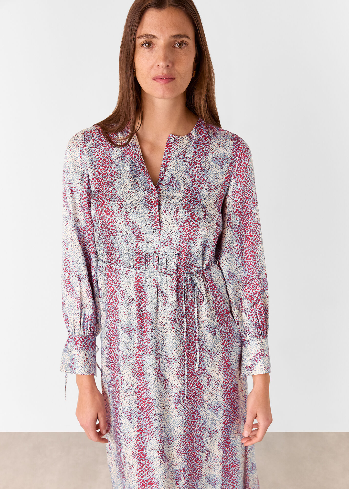Pink snake print midi dress online