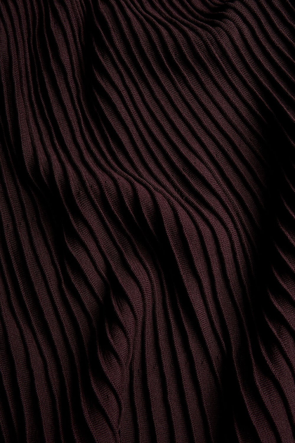 Plum Petite Funnel Neck Pleated Knit Dress