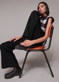 Knitted Ribbed Flare Trouser