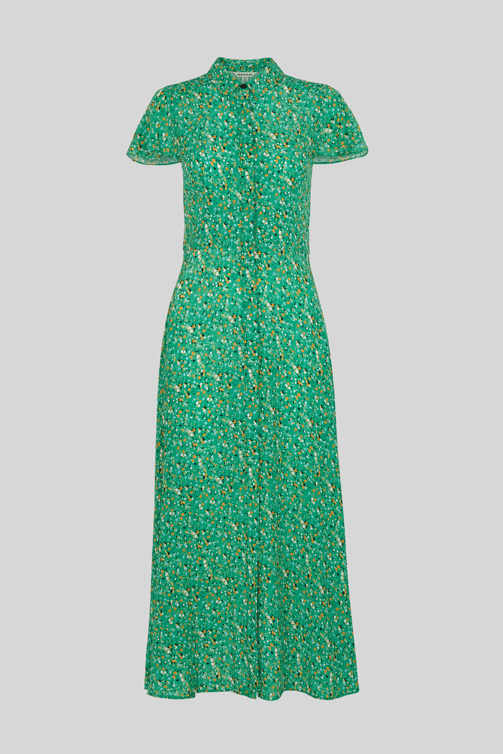 Ditsy Blossom Midi Shirt Dress