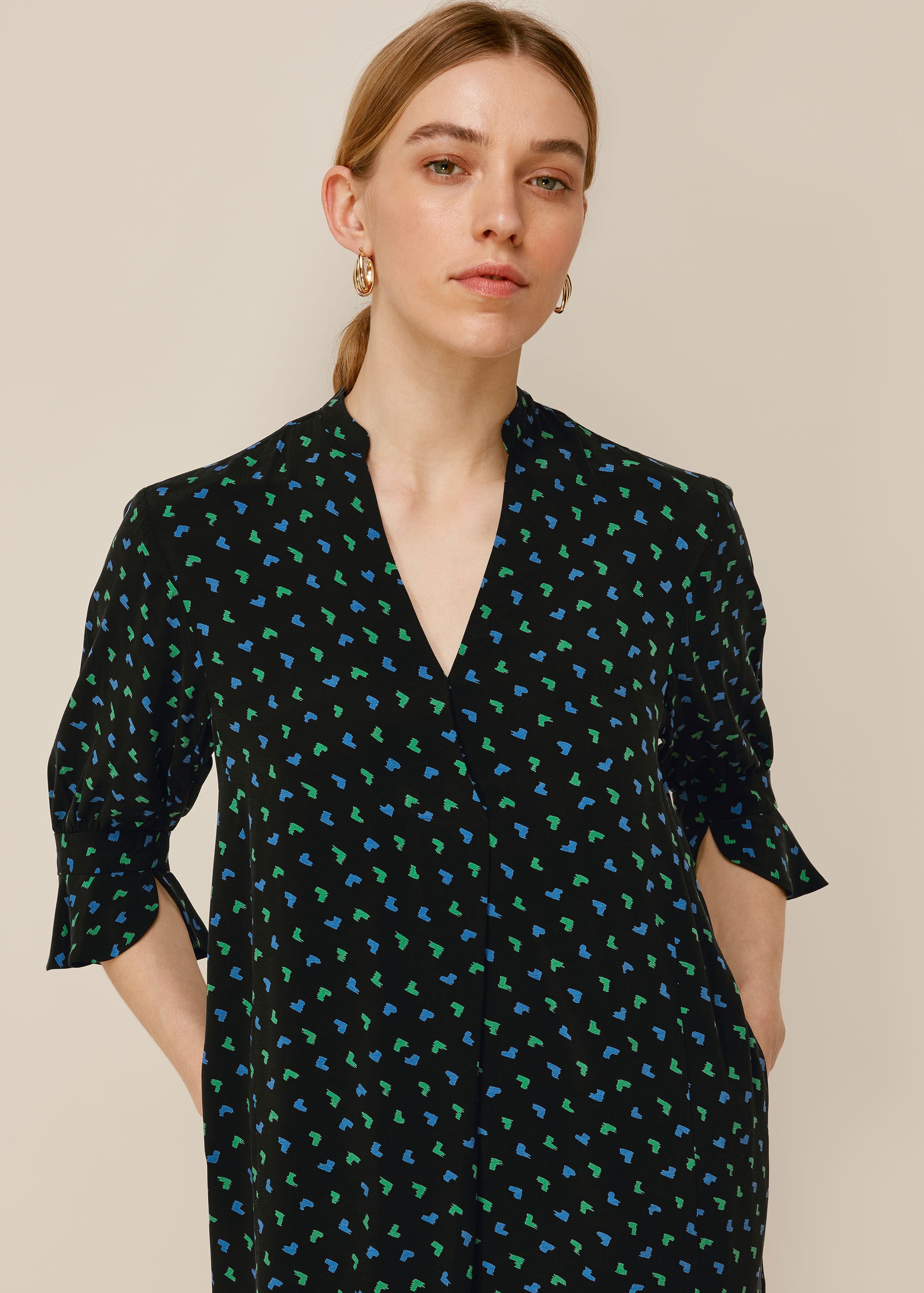 Whistles confetti hotsell heart midi dress