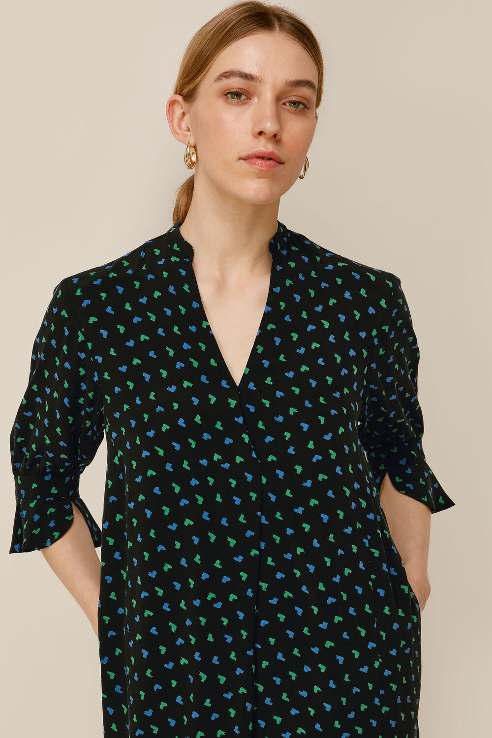 Multicolour Heart Ikat Sonia Dress