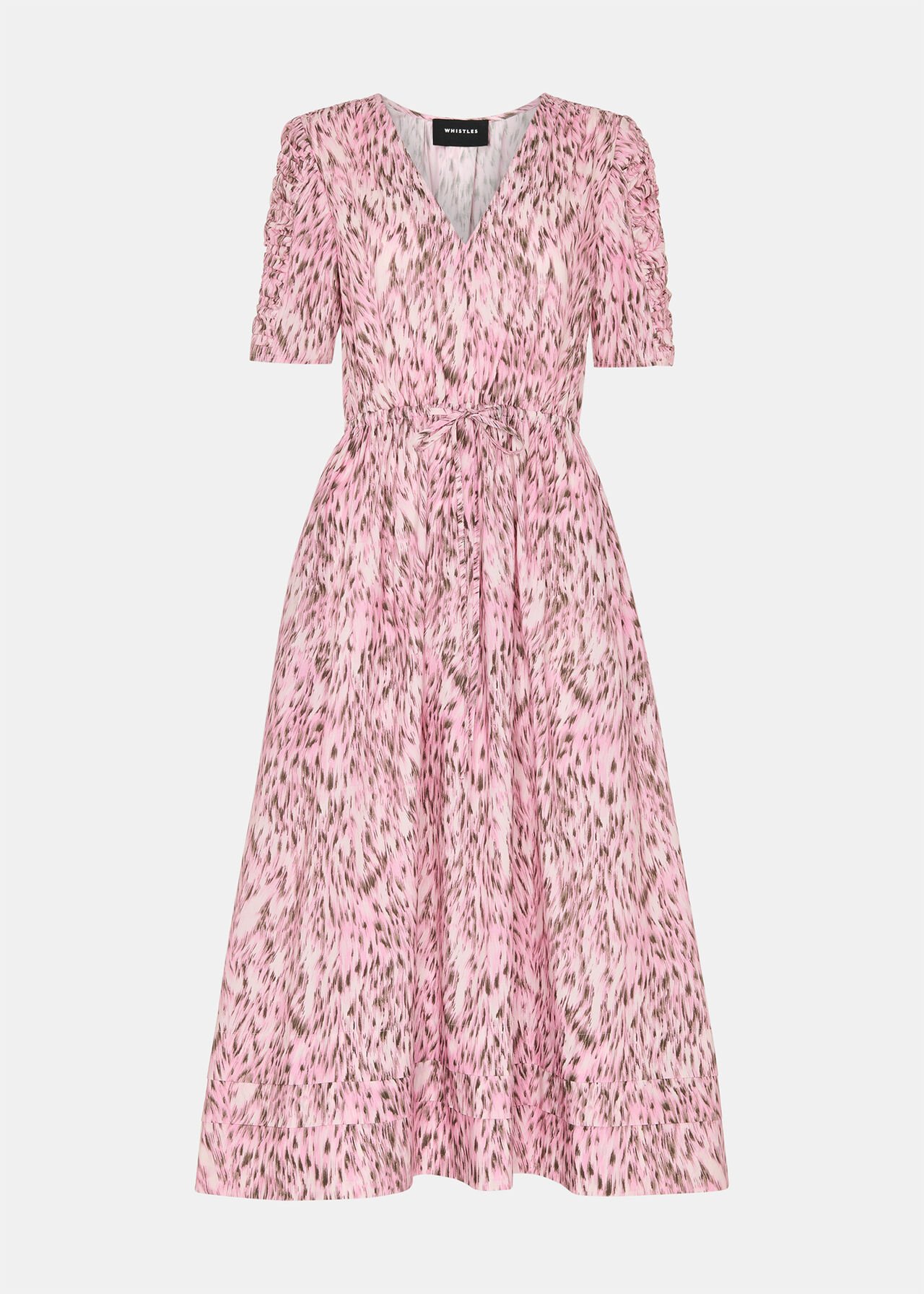 Petite Leopard Cotton Midi Dress