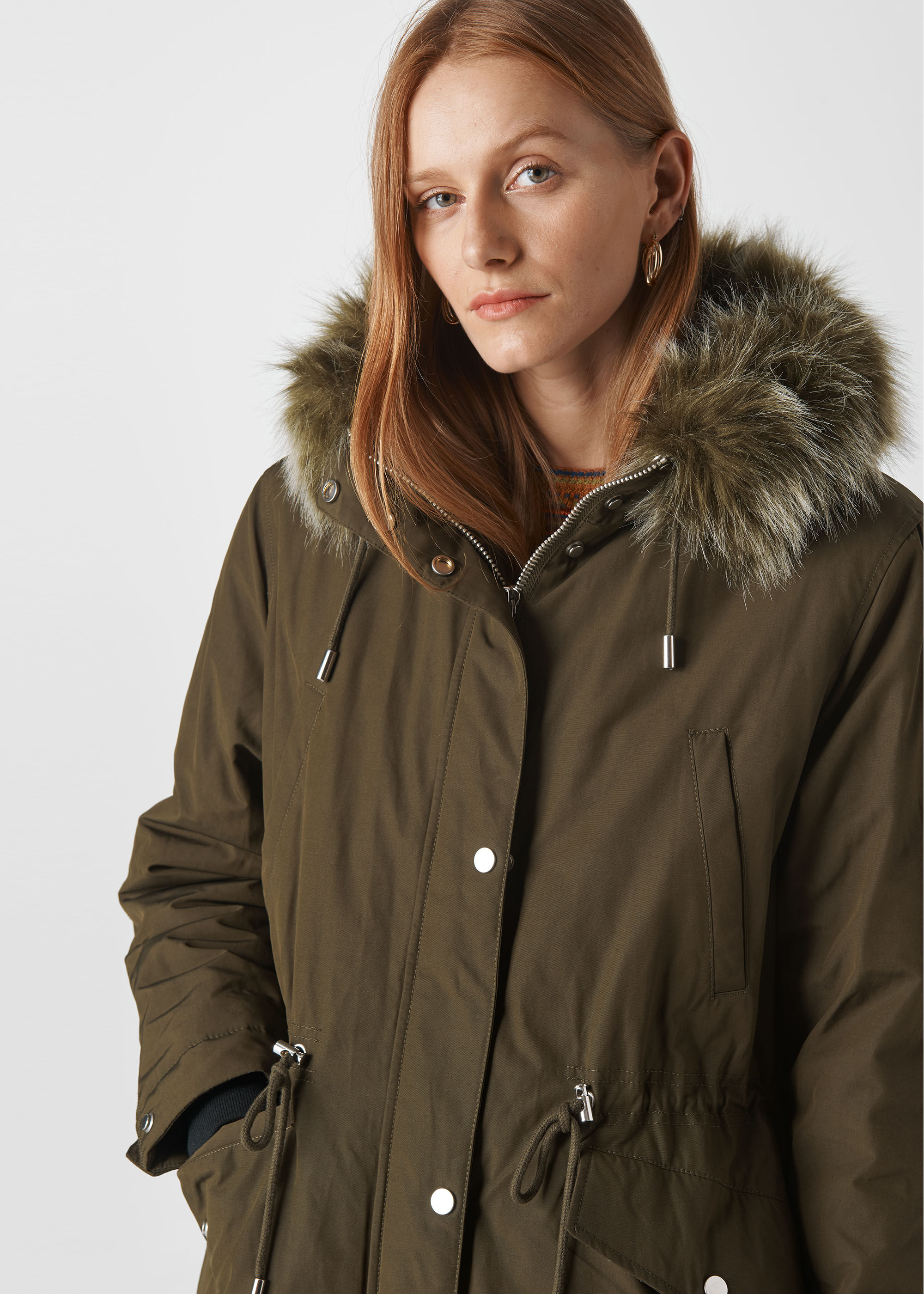 Whistles green parka outlet