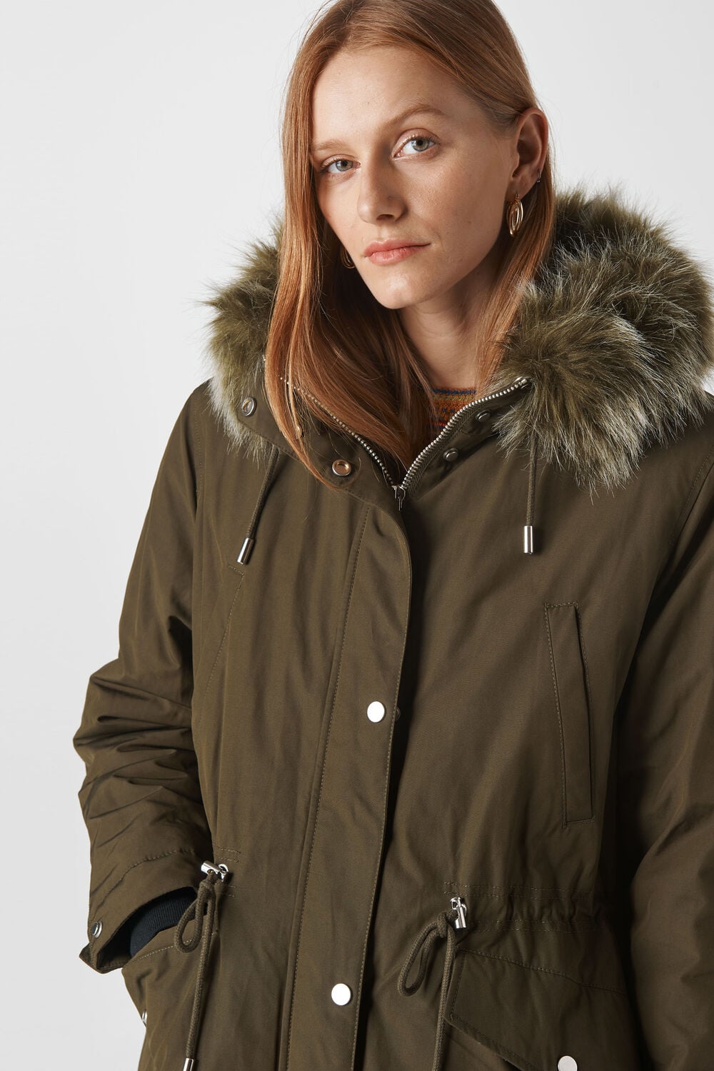 Cleo Casual Parka Khaki