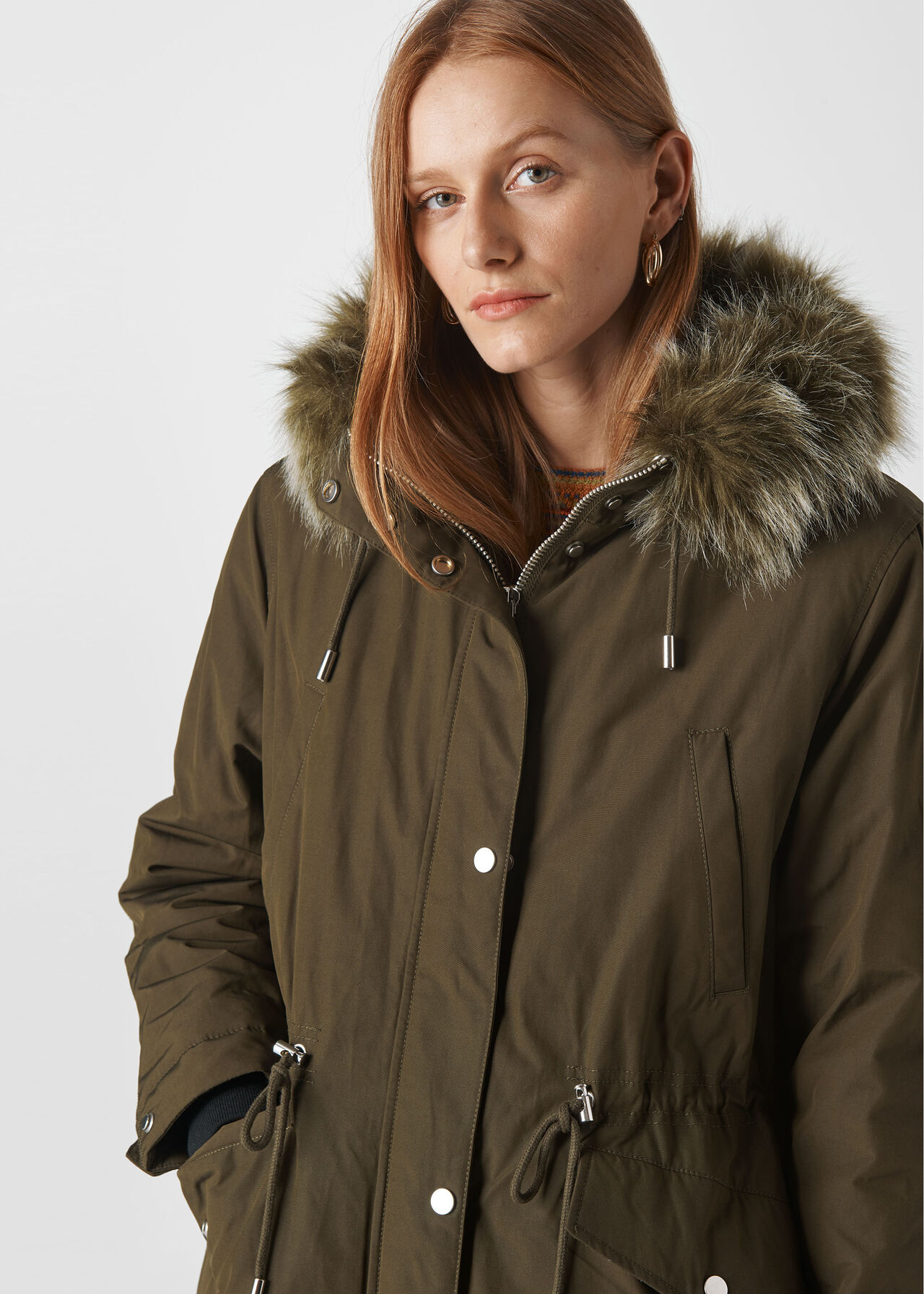 Cleo Casual Parka Khaki