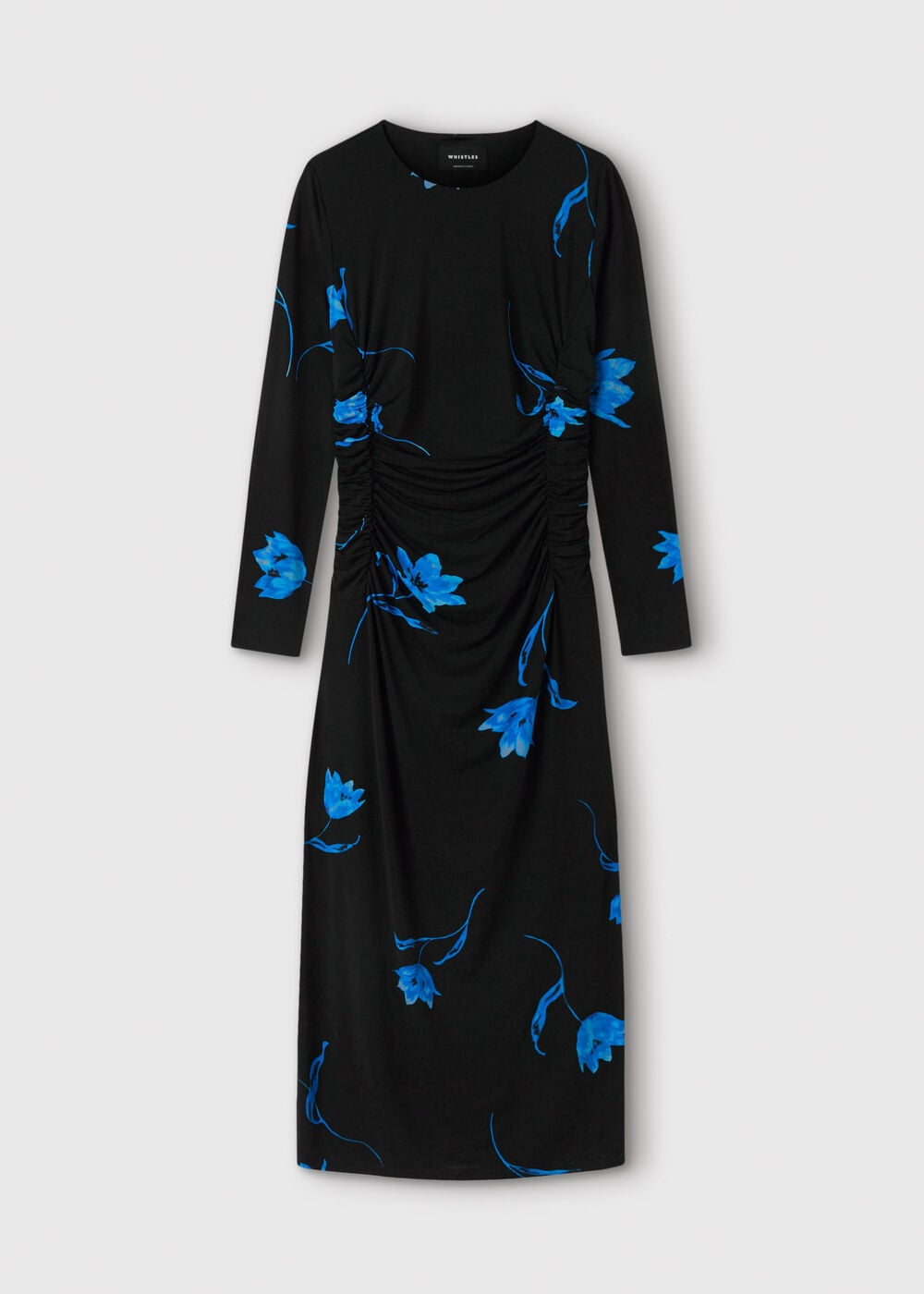 Floral Ruched Jersey Dress
