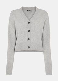 Wool Cropped V Neck Cardigan