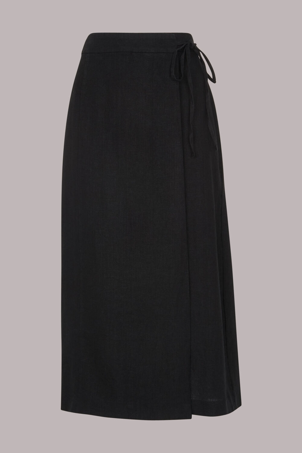 Wrap Detail Linen Skirt