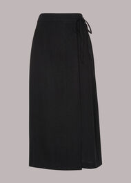 Wrap Detail Linen Skirt