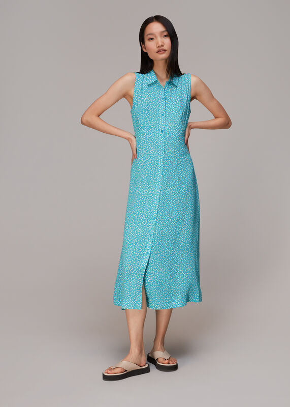 Blue Flowerpod Sleeveless Dress