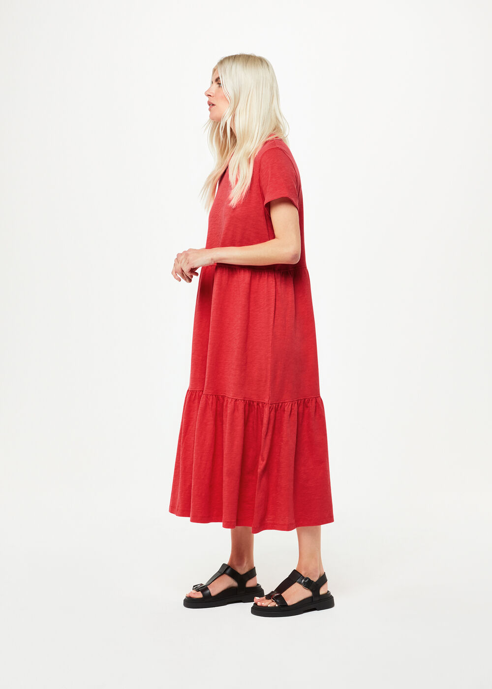 Petite Tiered Jersey Midi Dress