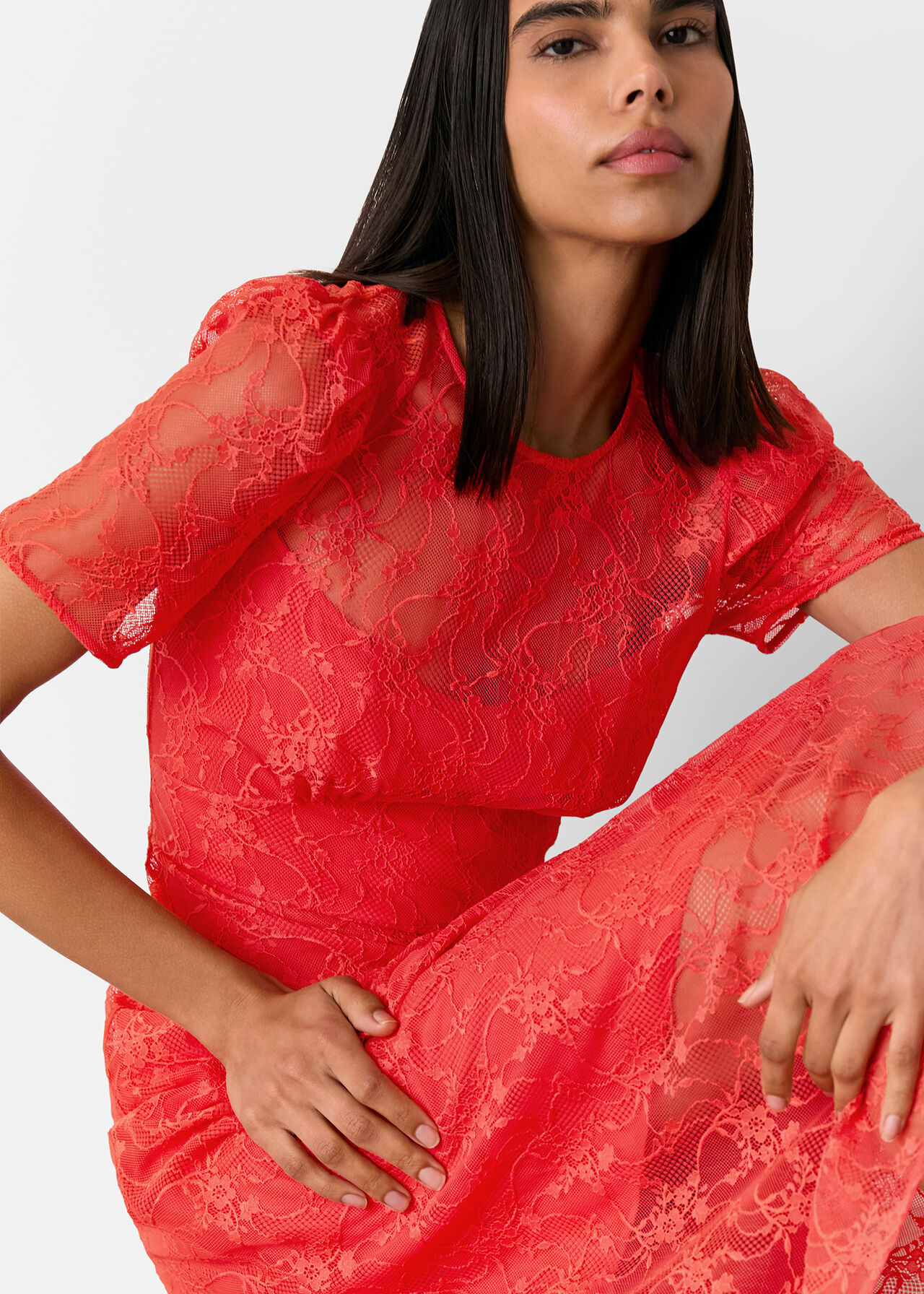 Fay Lace Midi Dress
