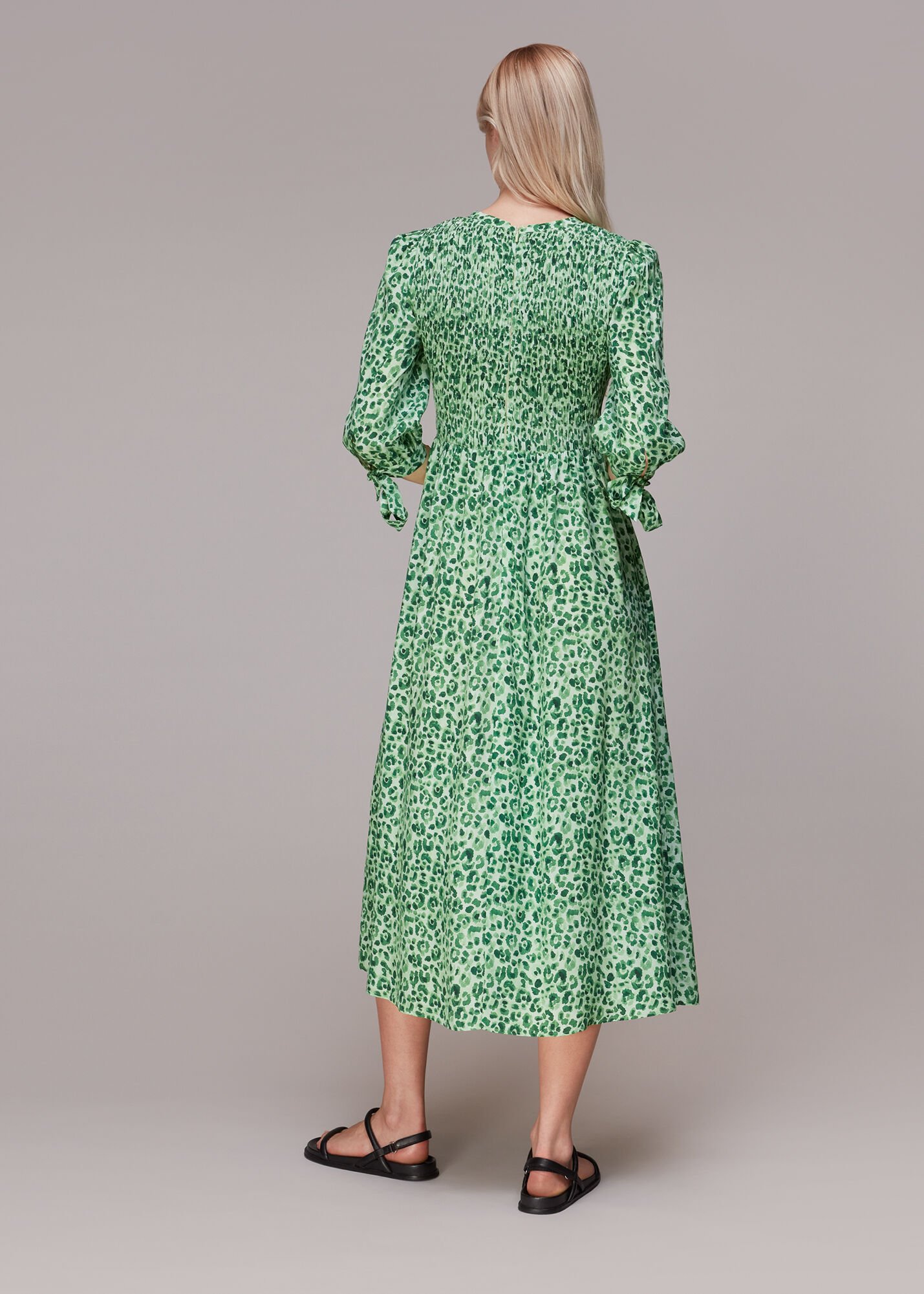 Green cheetah on sale dress