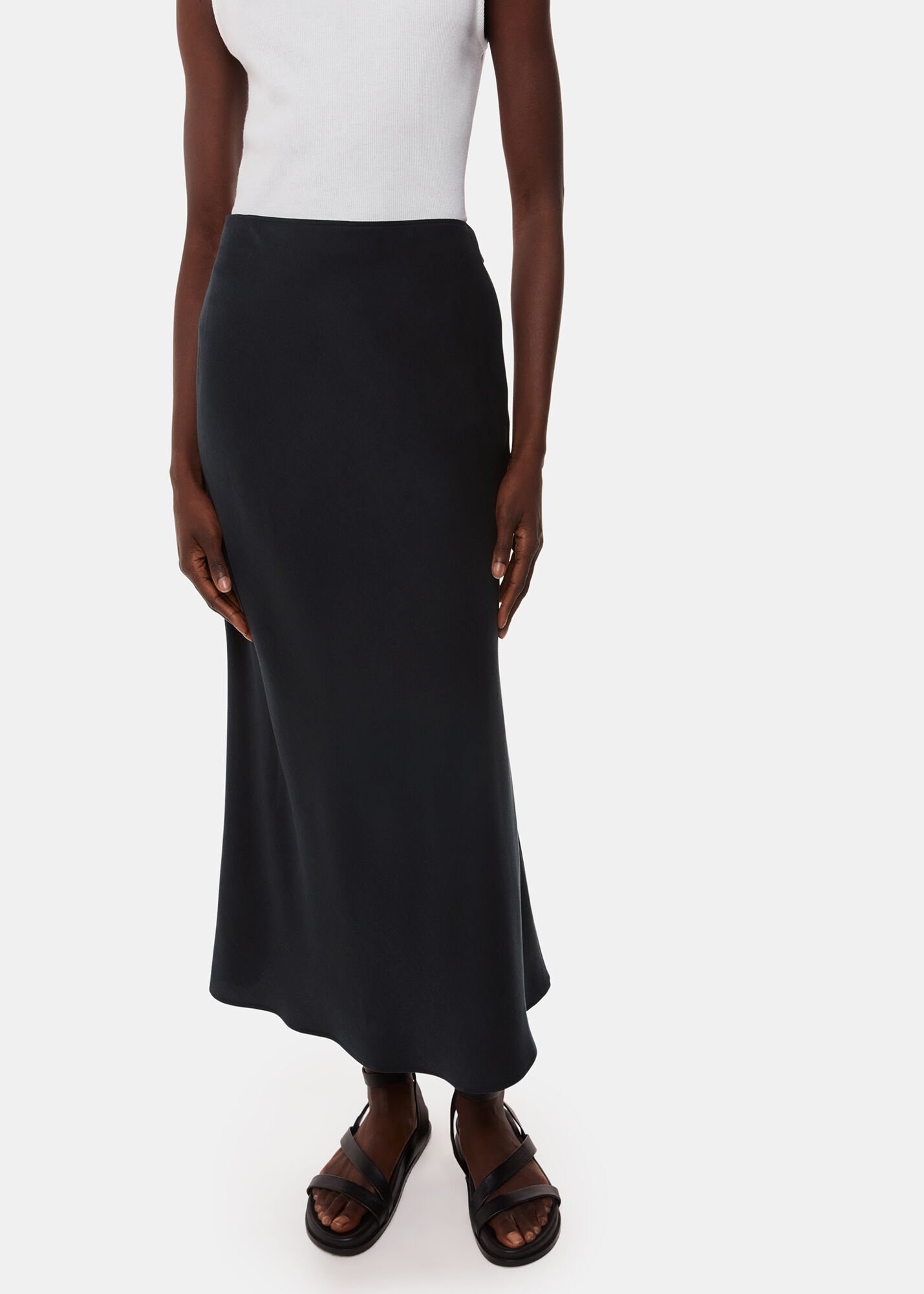 Black Midi Skirt Whistles UK Whistles UK