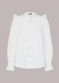 Broderie Frill Sleeve Top