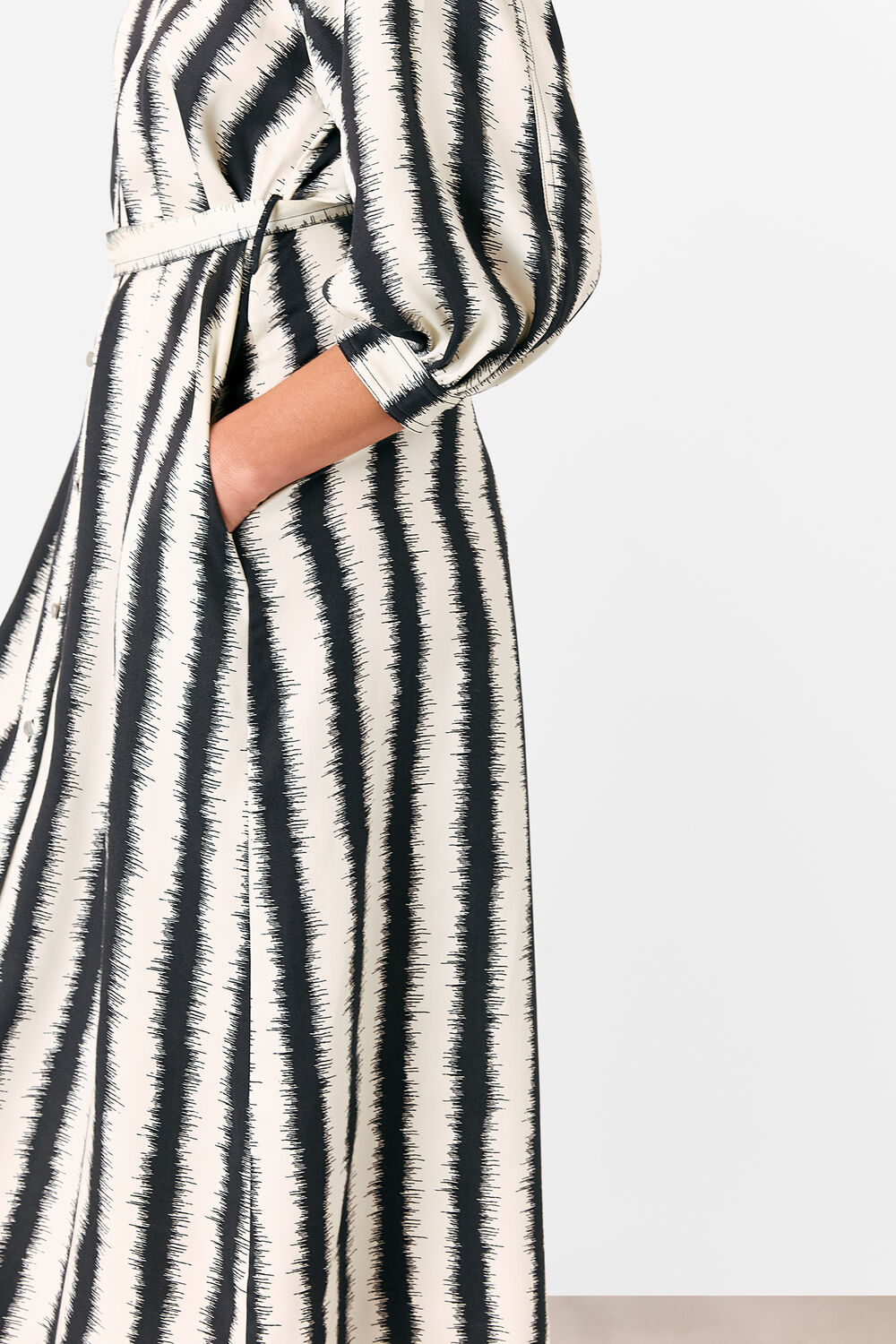 Ivory Hazy Stripe Mabel Dress