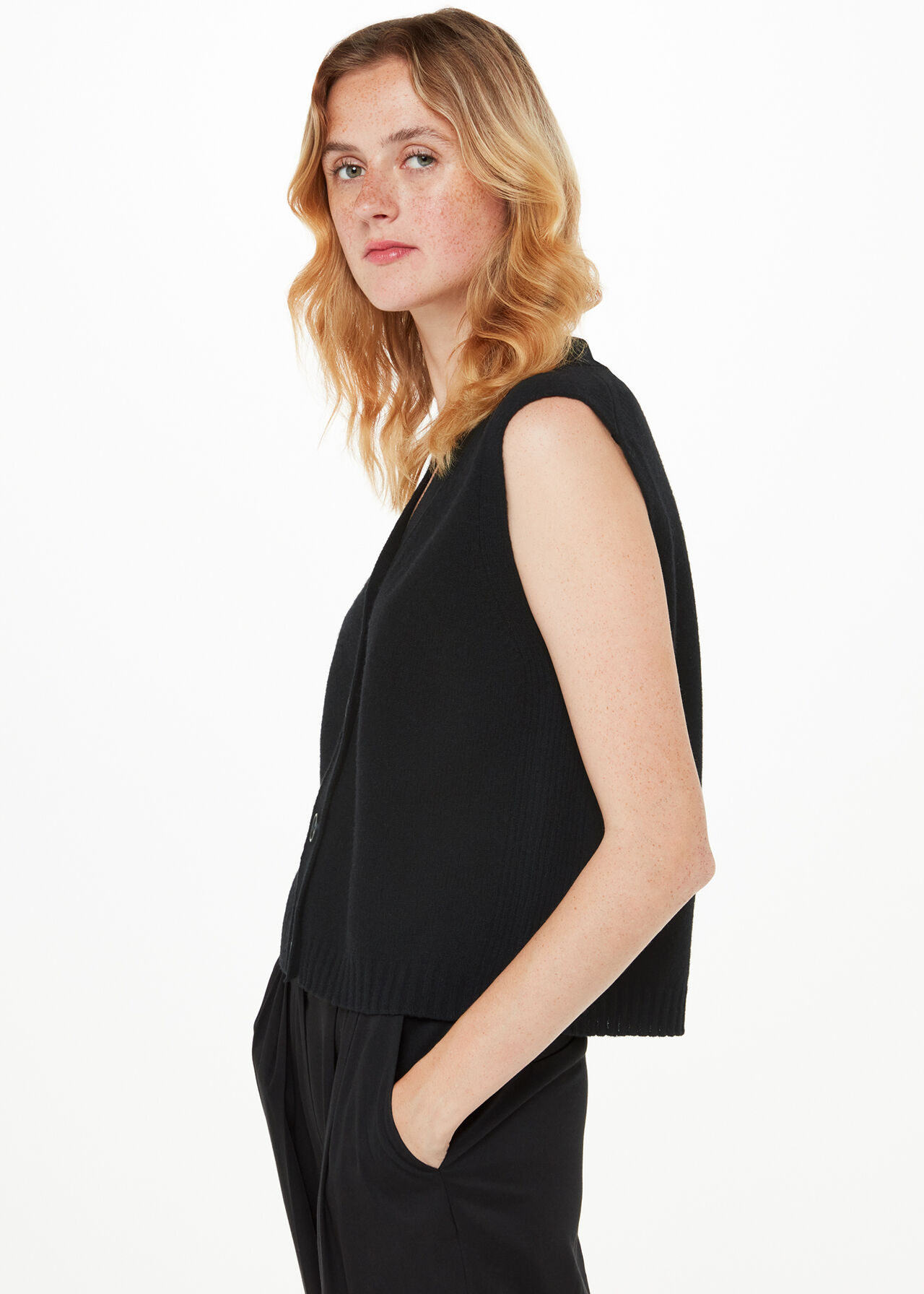 Wool Button Through Tank