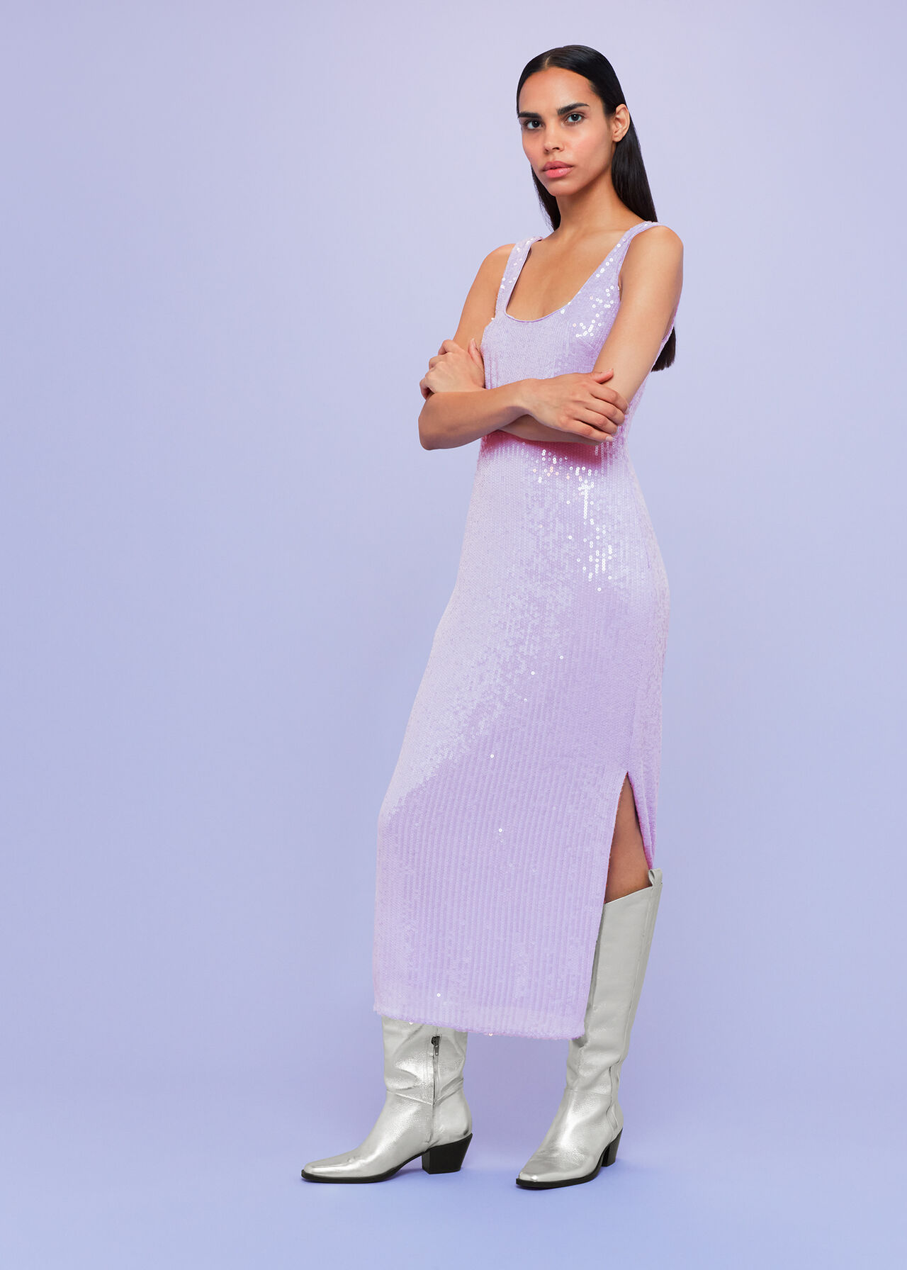 Miriam Sequin Midi Dress