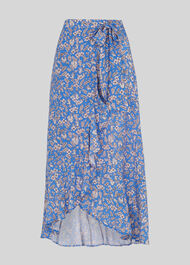 Wheat Floral Wrap Skirt