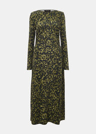Animal Jersey Ruched Dress