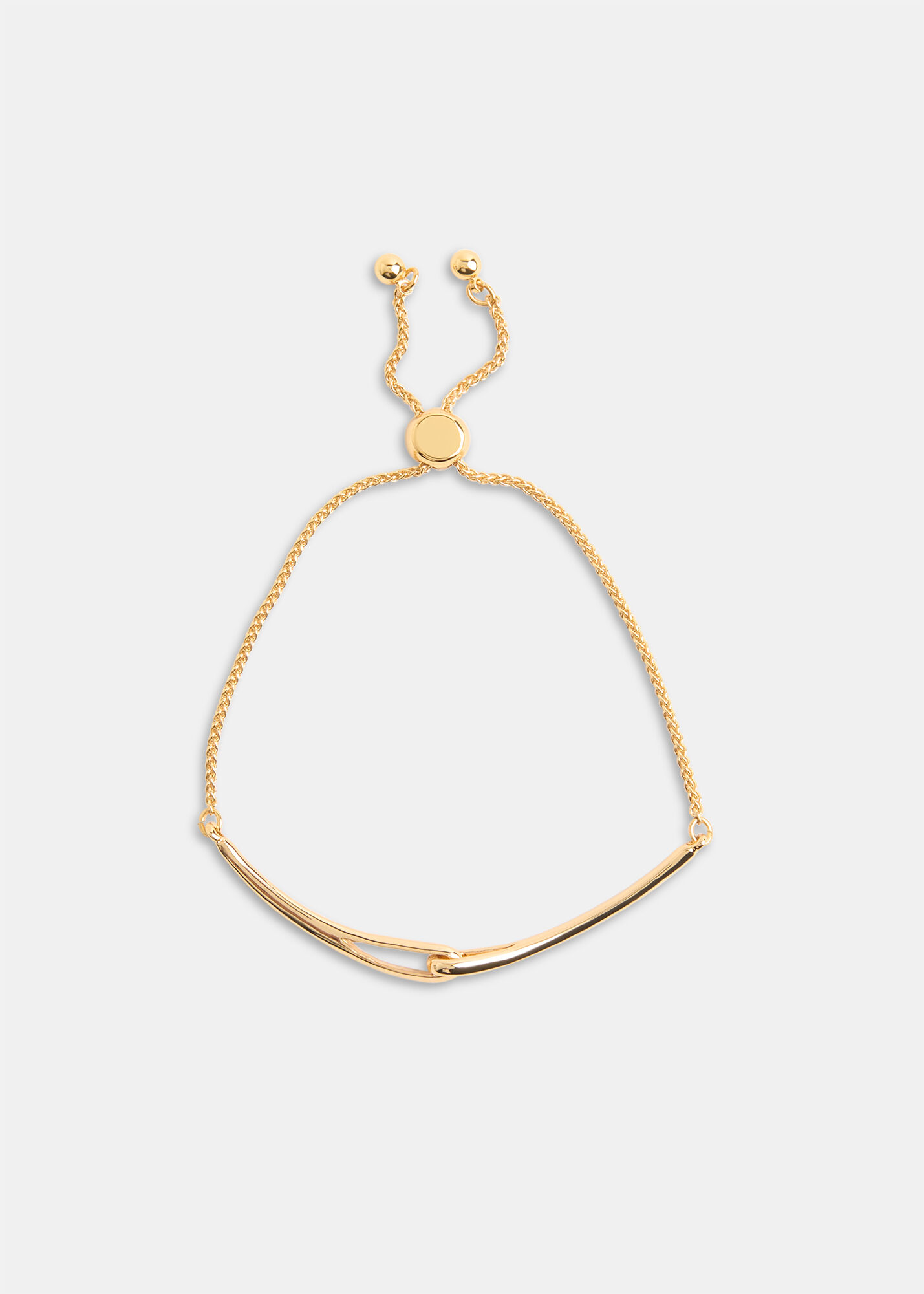 Gold Link Detail Slider Bracelet | WHISTLES | Whistles UK |