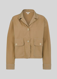Utility Cropped Jacket Neutral