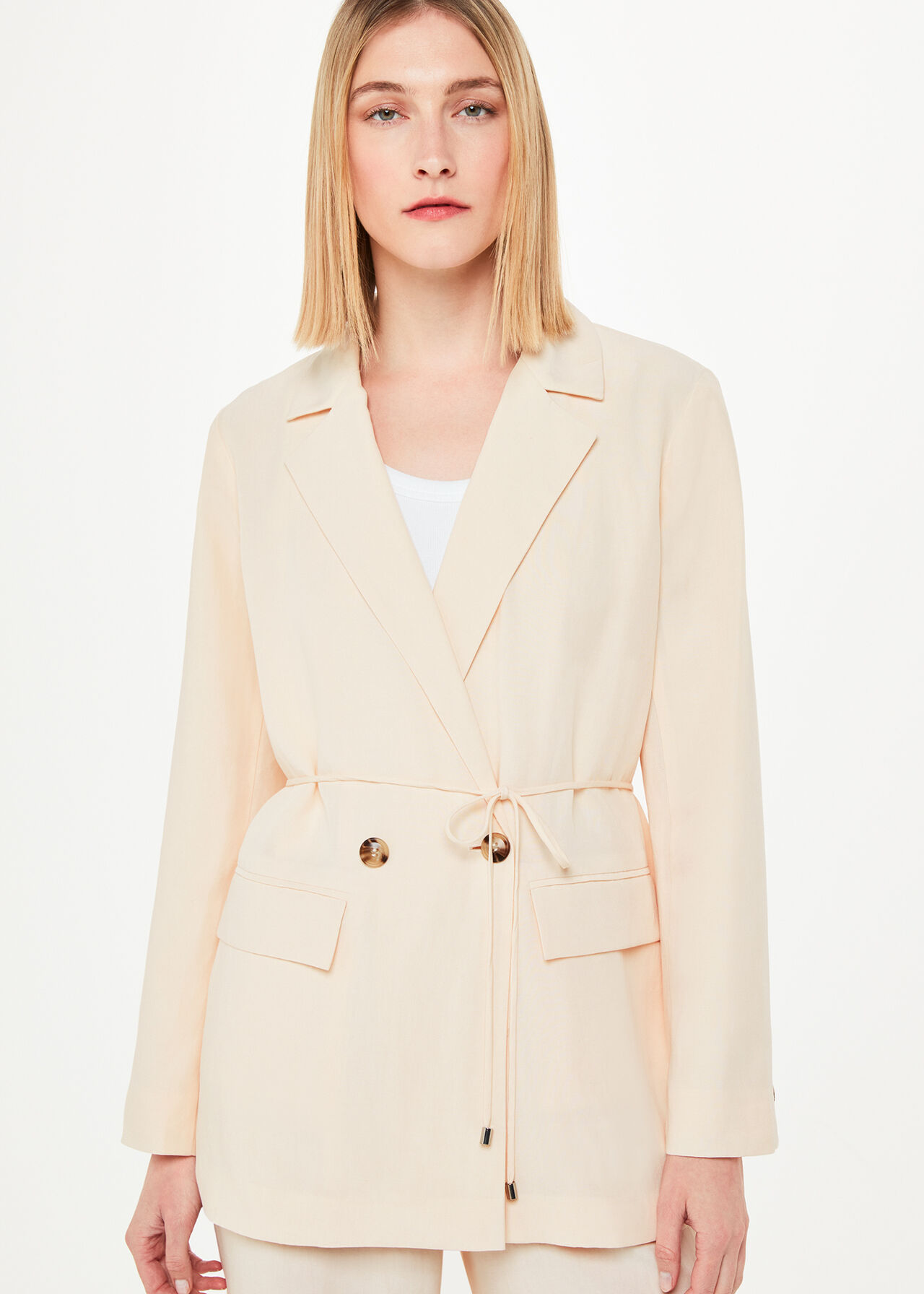 Jade Tie Front Blazer