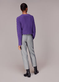 Lila Check Trouser