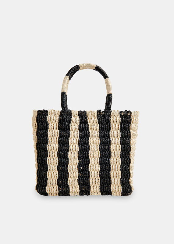 Neutral Tillie Striped Mini Tote