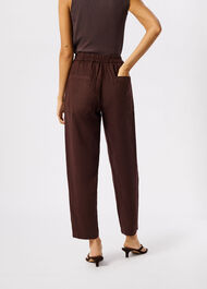 Linen Barrel Leg Trouser