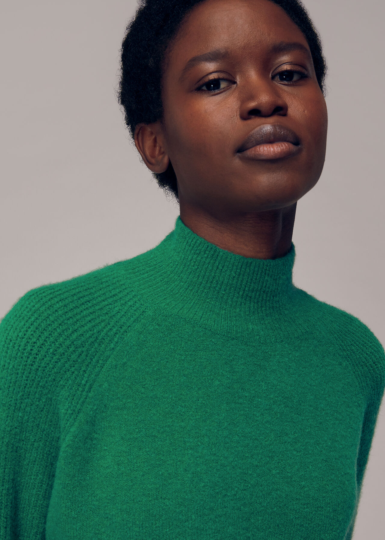 Green Full Sleeve Knitted Jumper | WHISTLES