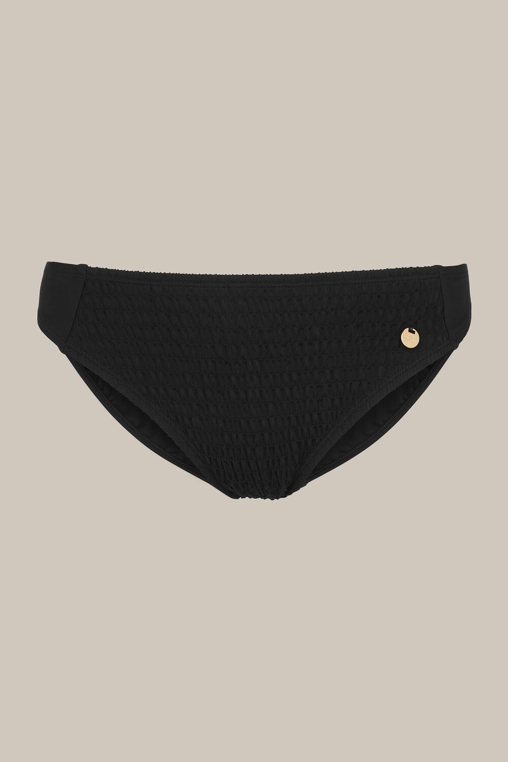 Shirred Panelled Bikini Bottom