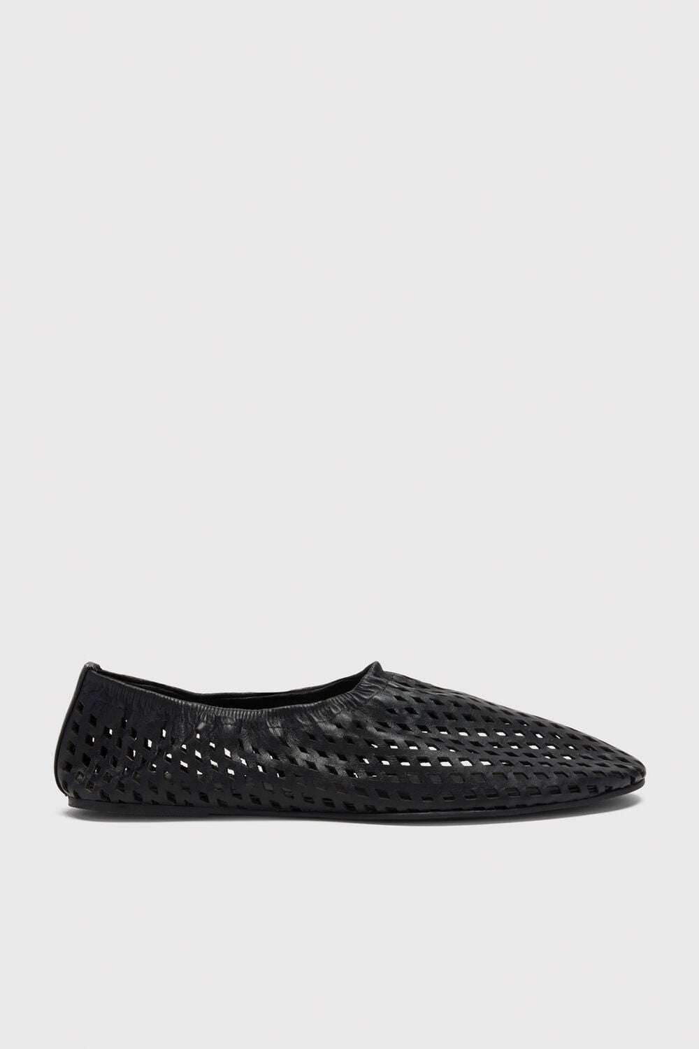Black Lasercut Ballet Pump