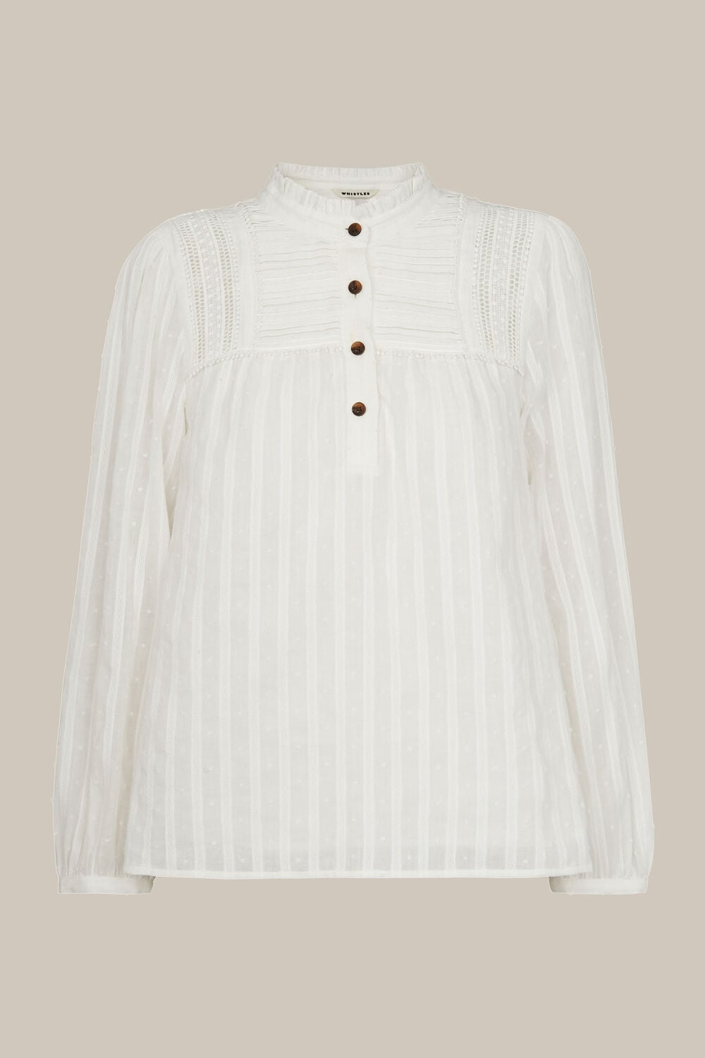 Joy Cotton Dobby Top Ivory