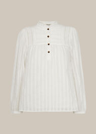 Joy Cotton Dobby Top Ivory