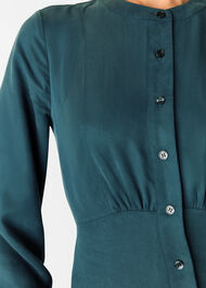 Button Front Flippy Mini Dress