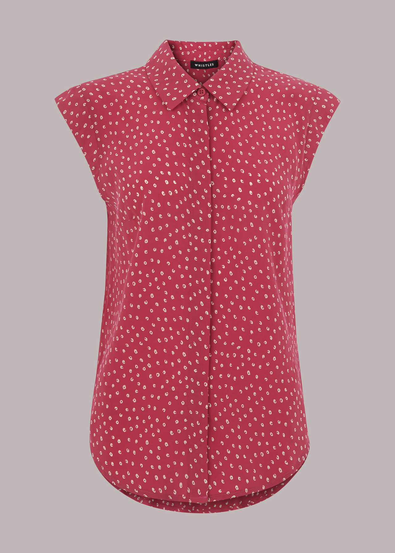 Spot Print Sleeveless Shirt