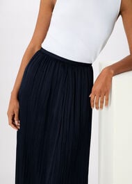 Plisse Column Midi Skirt