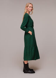 Diagonal Twist Midi Dress
