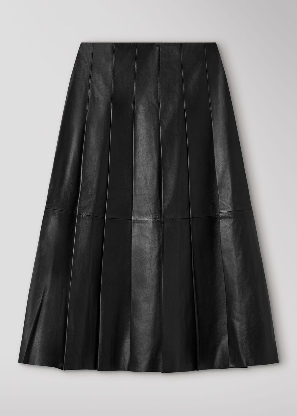 Black Leather Kilt Skirt