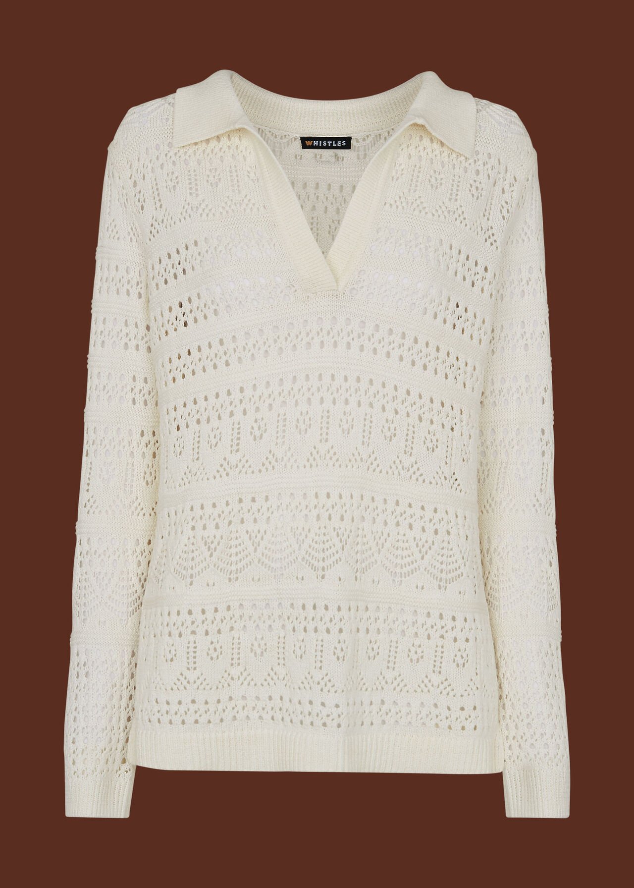 Crochet Collar Detail Top