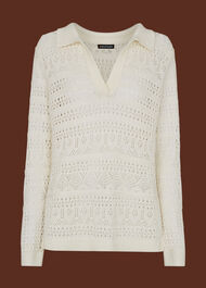 Crochet Collar Detail Top